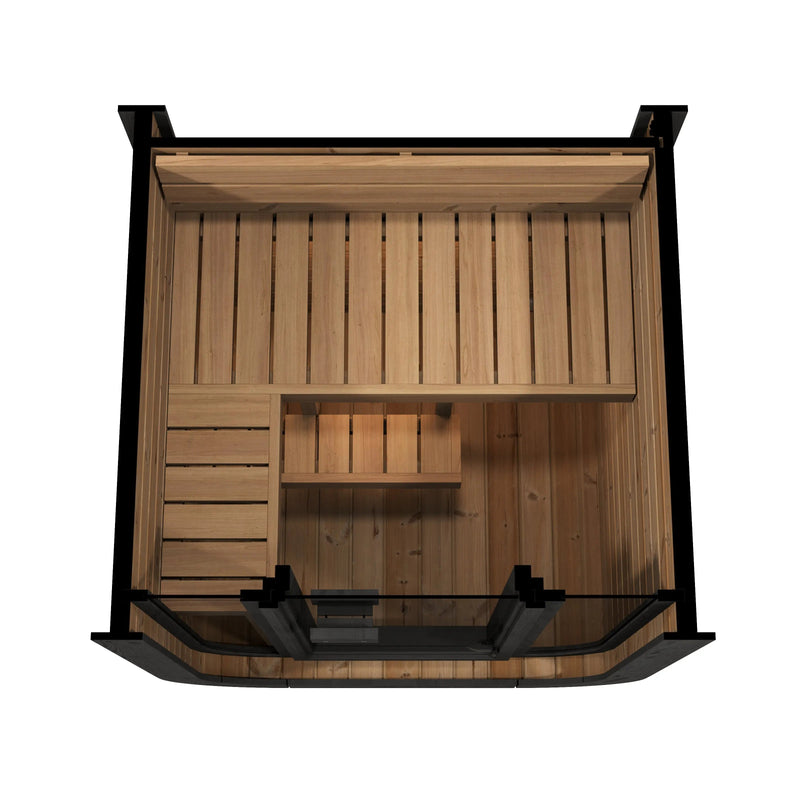 SaunaLife 2-Person CL3G Cube-Series Outdoor Home Sauna Saunalife
