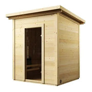 SaunaLife 4 Person G2 Outdoor Traditional Cabin Sauna Saunalife