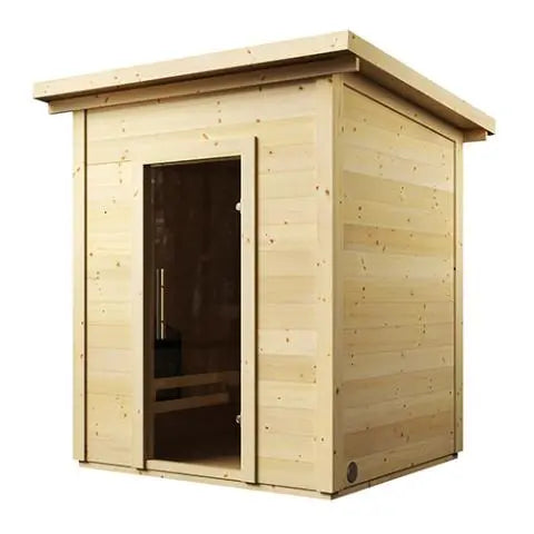 SaunaLife 4 Person G2 Outdoor Traditional Cabin Sauna Saunalife