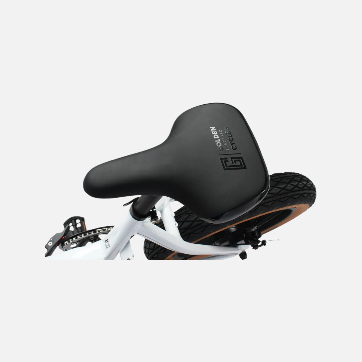 Golden cycles accelera white ebike 500w motor 25mph