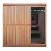 Finnmark FD-5 Trinity 4-Person Hybrid Indoor Infrared & Traditional Steam Sauna + Red Light Therapy | FD-KN005 Finnmark