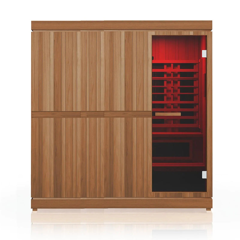 Finnmark FD-5 Trinity 4-Person Hybrid Indoor Infrared & Traditional Steam Sauna + Red Light Therapy | FD-KN005 Finnmark