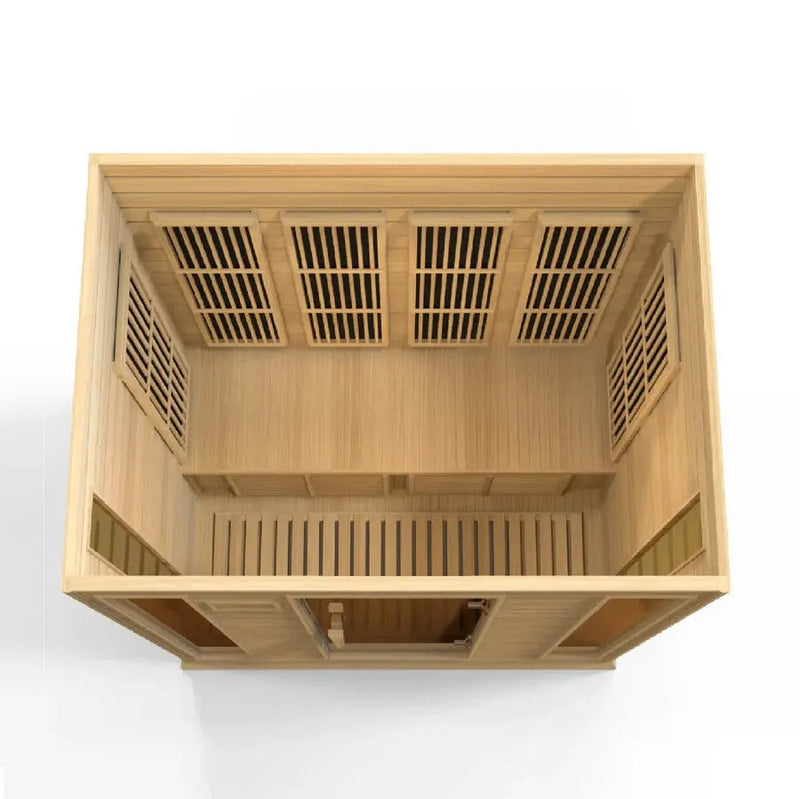 Maxxus 4 Person Low EMF FAR Infrared Sauna Canadian Hemlock | MX-K406-01 Golden Designs