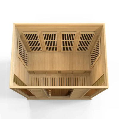 Maxxus 4 Person Low EMF FAR Infrared Sauna Canadian Hemlock | MX-K406-01 Golden Designs