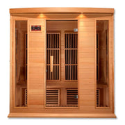 Maxxus 4 Person Low EMF FAR Infrared Sauna Canadian Hemlock | MX-K406-01 Golden Designs