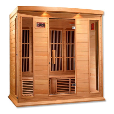 Maxxus 4 Person Low EMF FAR Infrared Sauna Canadian Hemlock | MX-K406-01 Golden Designs