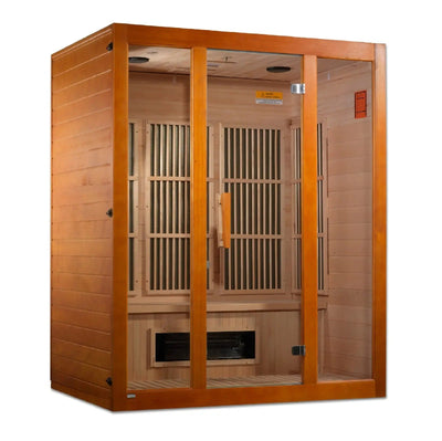 Maxxus Alpine Dual Tech 3 Person Low EMF FAR Infrared Sauna Canadian Hemlock | MX-J306-02S Golden Designs