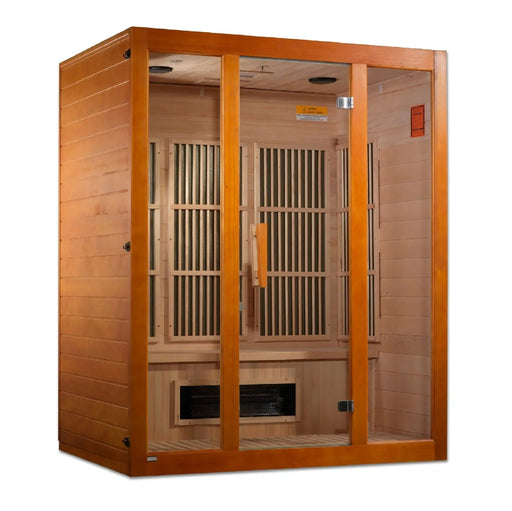 Maxxus Alpine Dual Tech 3 Person Low EMF FAR Infrared Sauna Canadian Hemlock | MX-J306-02S Golden Designs