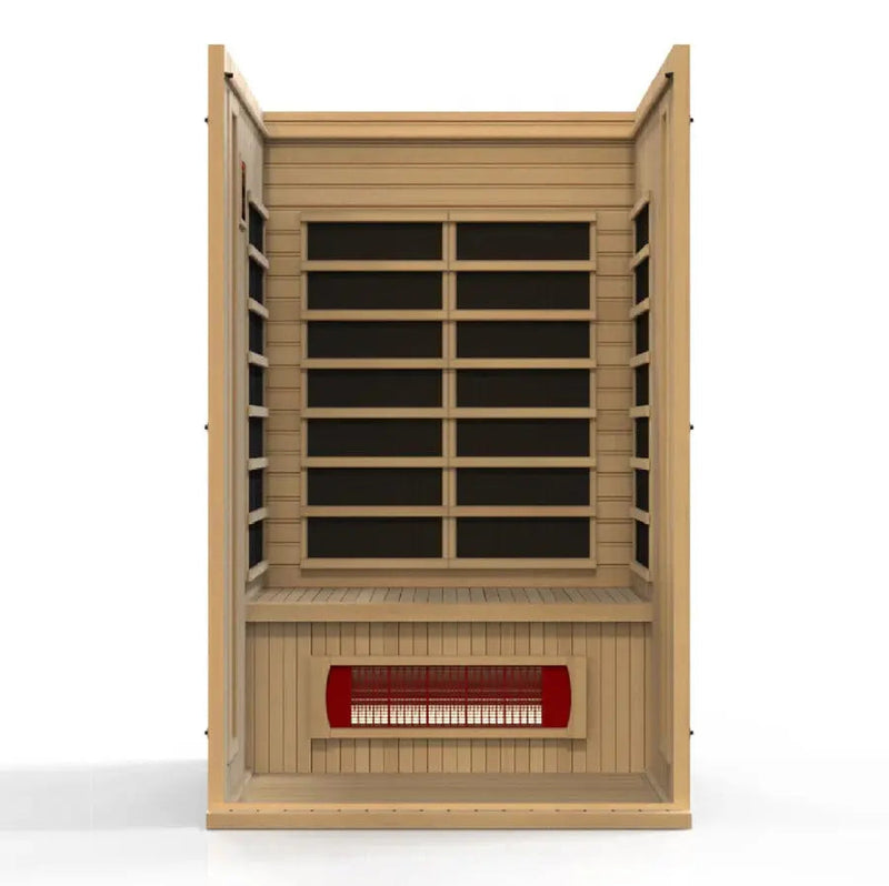 Maxxus Serenity Dual Tech 2 Person Low EMF FAR Infrared Sauna | MX-LS2-01 Golden Designs