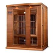 Maxxus 3-Person Low EMF FAR Infrared Sauna Canadian Red Cedar | MX-K306-01-CED Golden Designs