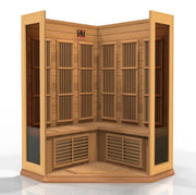 Maxxus 3 Person Capacity Corner Low EMF Far Infrared Sauna Canadian Red Cedar | MX-K356-01 Golden Designs