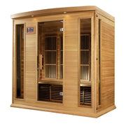 Maxxus 4-Person Low EMF FAR Infrared Sauna Canadian Red Cedar | MX-K406-01-CED Golden Designs