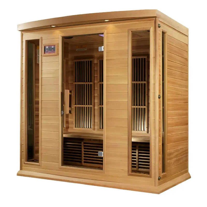Maxxus 4-Person Low EMF FAR Infrared Sauna Canadian Red Cedar | MX-K406-01-CED Golden Designs