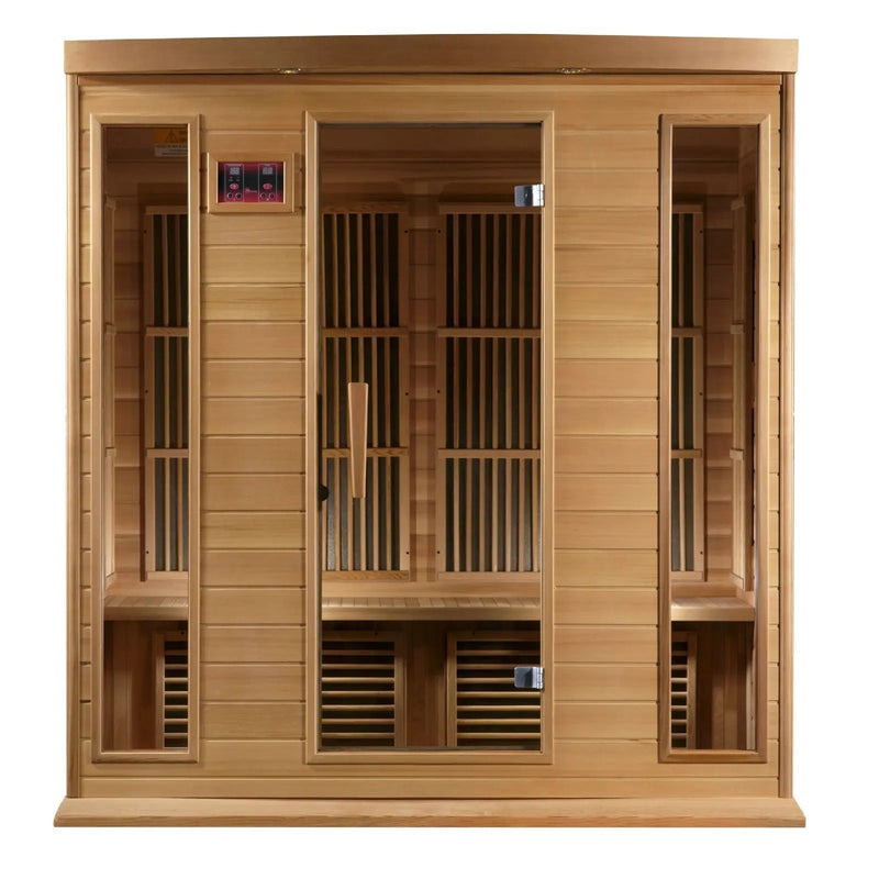 Maxxus 4-Person Low EMF FAR Infrared Sauna Canadian Red Cedar | MX-K406-01-CED Golden Designs