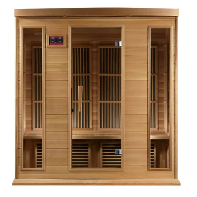 Maxxus 4-Person Low EMF FAR Infrared Sauna Canadian Red Cedar | MX-K406-01-CED Golden Designs