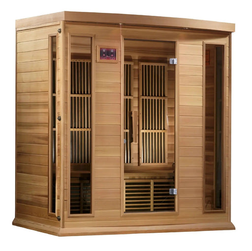 Maxxus 4-Person Low EMF FAR Infrared Sauna Canadian Red Cedar | MX-K406-01-CED Golden Designs