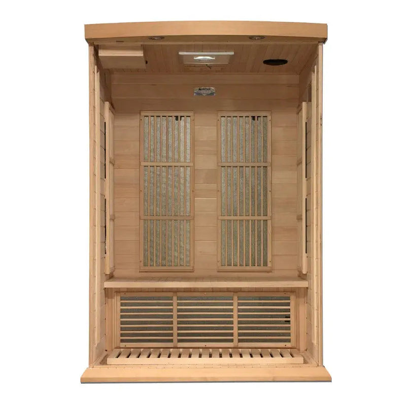 Maxxus 2-Person Near Zero EMF FAR Infrared Sauna | MX-K206-01-ZF HEM Golden Designs