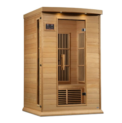 Maxxus 2-Person Near Zero EMF FAR Infrared Sauna | MX-K206-01-ZF HEM Golden Designs