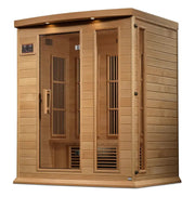 Maxxus 3-Person Near Zero EMF FAR Infrared Sauna Canadian Hemlock | MX-K306-01-ZF Golden Designs