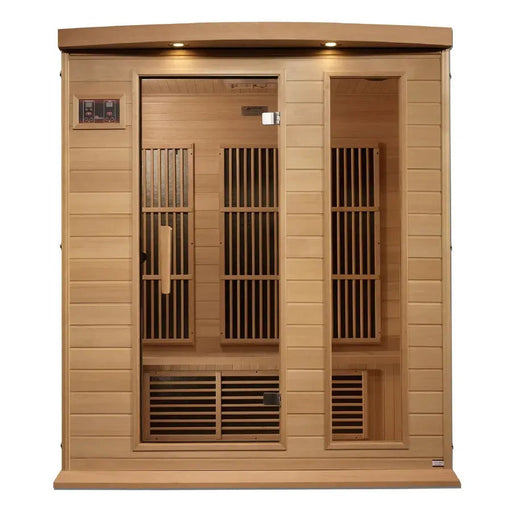 Maxxus 3-Person Near Zero EMF FAR Infrared Sauna Canadian Hemlock | MX-K306-01-ZF Golden Designs