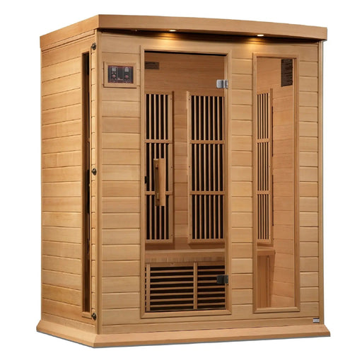 Maxxus 3-Person Near Zero EMF FAR Infrared Sauna Canadian Hemlock | MX-K306-01-ZF Golden Designs
