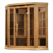 Maxxus 3-Person Corner Near Zero EMF FAR Infrared Sauna | MX-K356-01-ZF Golden Designs