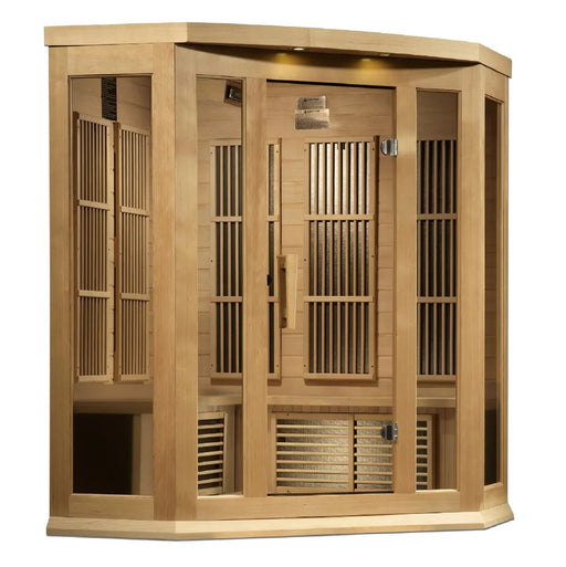 Maxxus 3-Person Corner Near Zero EMF FAR Infrared Sauna | MX-K356-01-ZF Golden Designs