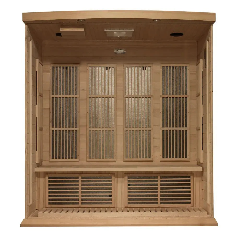 Maxxus 4 Person Near Zero EMF FAR Infrared Sauna Canadian Hemlock | MX-K406-01-ZF Golden Designs
