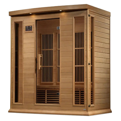 Maxxus 4 Person Near Zero EMF FAR Infrared Sauna Canadian Hemlock | MX-K406-01-ZF Golden Designs