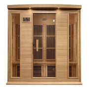 Maxxus 4 Person Near Zero EMF FAR Infrared Sauna Canadian Hemlock | MX-K406-01-ZF Golden Designs