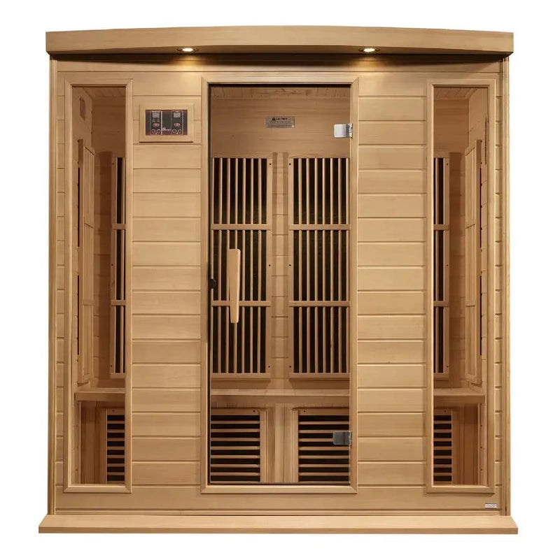 Maxxus 4 Person Near Zero EMF FAR Infrared Sauna Canadian Hemlock | MX-K406-01-ZF Golden Designs