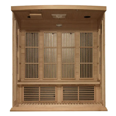 Maxxus 4 Person Near Zero EMF FAR Infrared Sauna Canadian Hemlock | MX-K406-01-ZF Golden Designs