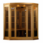 Maxxus 3-Person Avignon Edition Corner Near Zero EMF FAR Infrared Sauna | MX-K356-01-ZF-CED Golden Designs