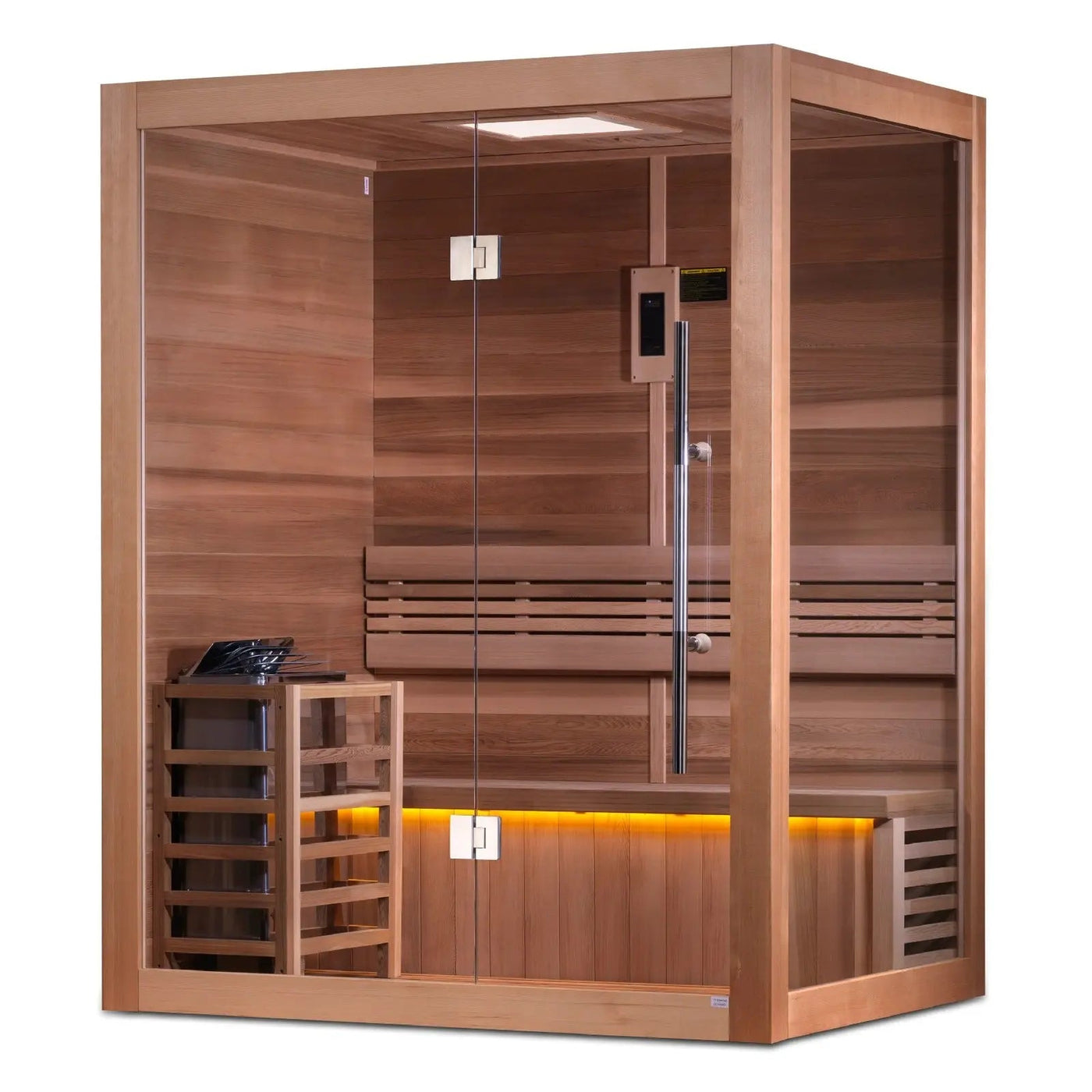 Golden Designs Hanko 2 Person Indoor Sauna & Harvia Traditional Electric Heater Kit | GDI-7202-01 Golden Designs