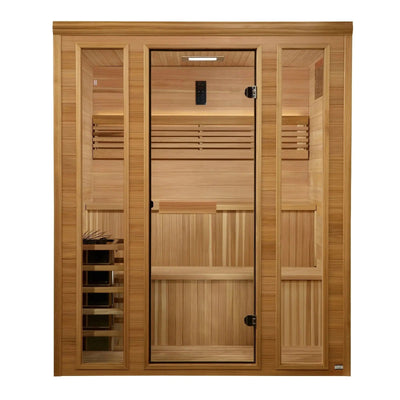 Golden Designs Engelberg 6-Person Indoor Sauna & Harvia Traditional Electric Heater Kit | GDI-7060-01 Golden Designs