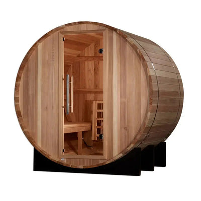 Golden Designs Klosters 6-Person Cedar Barrel Sauna & Harvia Traditional Electric Heater Kit | GDI-B006-01 Golden Designs