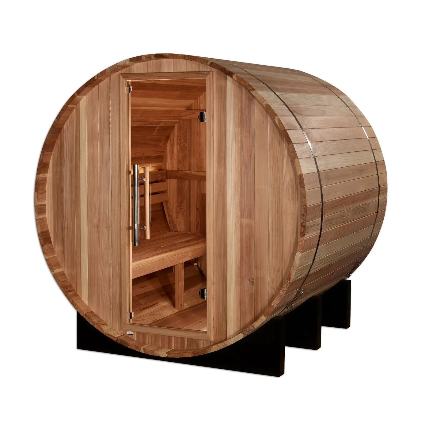 Golden Designs Klosters 6-Person Cedar Barrel Sauna & Harvia Traditional Electric Heater Kit | GDI-B006-01 Golden Designs