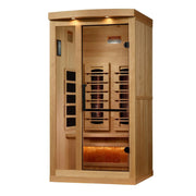 Golden Designs Reserve Edition 1-2 Person Full Spectrum Near Zero EMF FAR Infrared Sauna w/ Himalayan Salt Bar | GDI-8010-03 Golden Designs