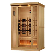 Golden Designs Reserve Edition 2-Person Full Spectrum Near Zero EMF FAR Infrared Sauna w/ Himalayan Salt Bar | GDI-8020-03 Golden Designs
