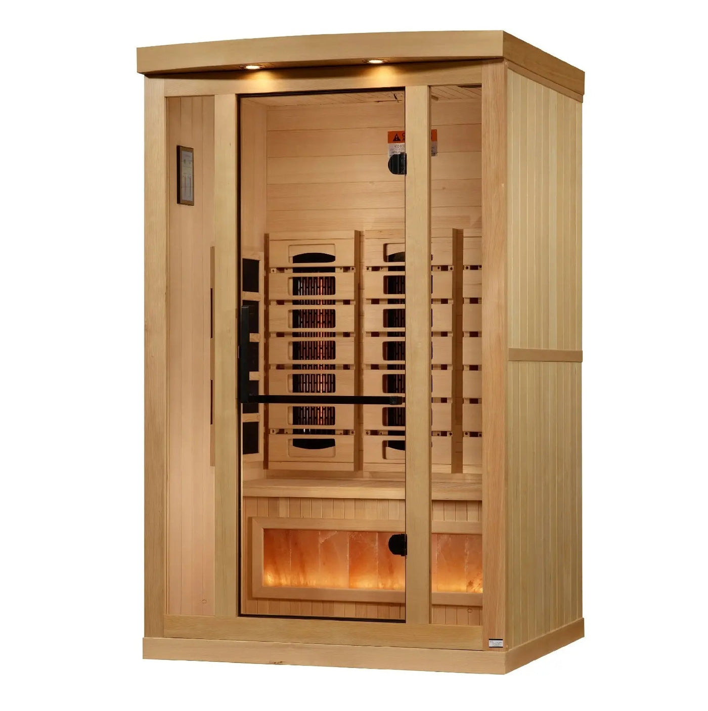Golden Designs Reserve Edition 2-Person Full Spectrum Near Zero EMF FAR Infrared Sauna w/ Himalayan Salt Bar | GDI-8020-03 Golden Designs