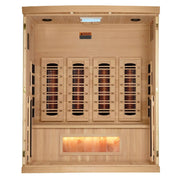 Golden Designs Reserve Edition 4-Person Full Spectrum Near Zero EMF FAR Infrared Sauna w/ Himalayan Salt Bar | GDI-8040-03 Golden Designs