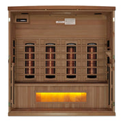 Golden Designs 4-Person Infrared Sauna Reserve Edition Full Spectrum with Himalayan Salt Bar | GDI-8040-02 Golden Designs