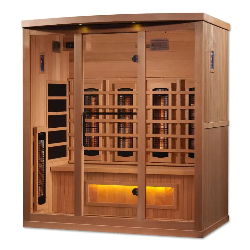 Golden Designs 4-Person Infrared Sauna Reserve Edition Full Spectrum with Himalayan Salt Bar | GDI-8040-02 Golden Designs