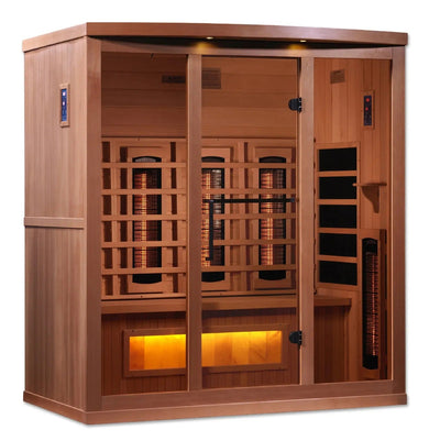 Golden Designs 4-Person Infrared Sauna Reserve Edition Full Spectrum with Himalayan Salt Bar | GDI-8040-02 Golden Designs