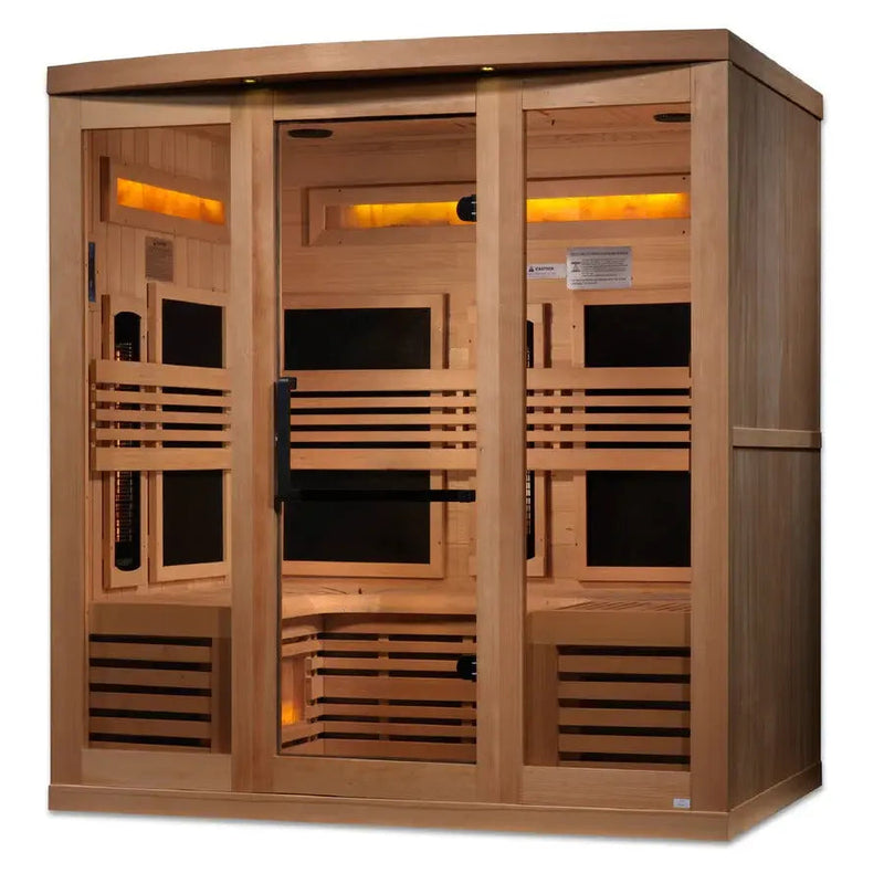 Golden Designs Reserve Edition 6-Person Full Spectrum Near Zero EMF FAR Infrared Sauna | GDI-8260-01 Golden Designs