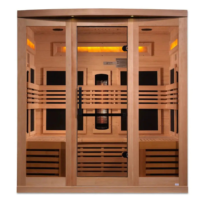 Golden Designs Reserve Edition 6-Person Full Spectrum Near Zero EMF FAR Infrared Sauna | GDI-8260-01 Golden Designs