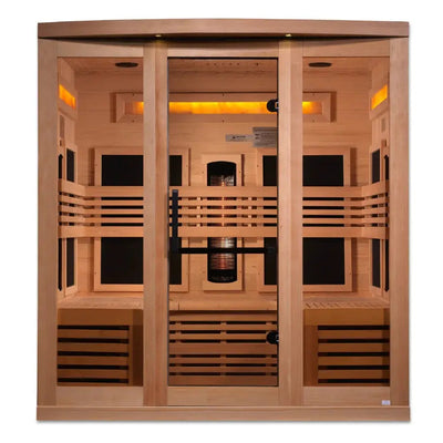 Golden Designs Reserve Edition 6-Person Full Spectrum Near Zero EMF FAR Infrared Sauna | GDI-8260-01 Golden Designs