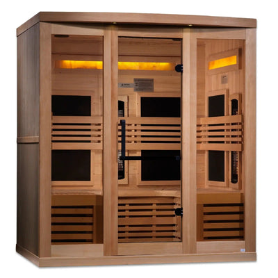 Golden Designs Reserve Edition 6-Person Full Spectrum Near Zero EMF FAR Infrared Sauna | GDI-8260-01 Golden Designs