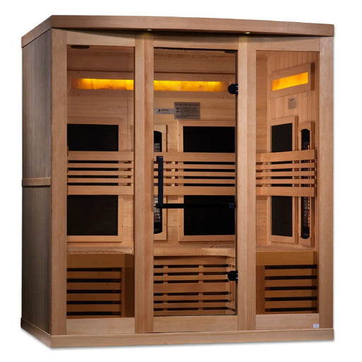 Golden Designs Reserve Edition 6-Person Full Spectrum Near Zero EMF FAR Infrared Sauna | GDI-8260-01 Golden Designs