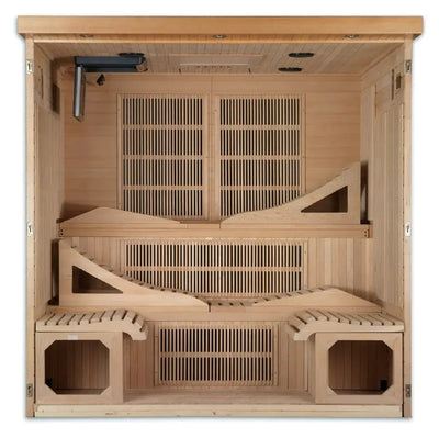 Golden Designs Monaco 6-person Near Zero EMF FAR Infrared Sauna | GDI-6996-01 Golden Designs